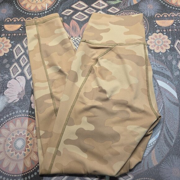 Powerhold by Fabletics Peachy Tan Camo Pull On Leggings - Picture 1 of 6